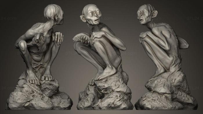Figurines heroes, monsters and demons (Gollum, STKM_0032) 3D models for cnc